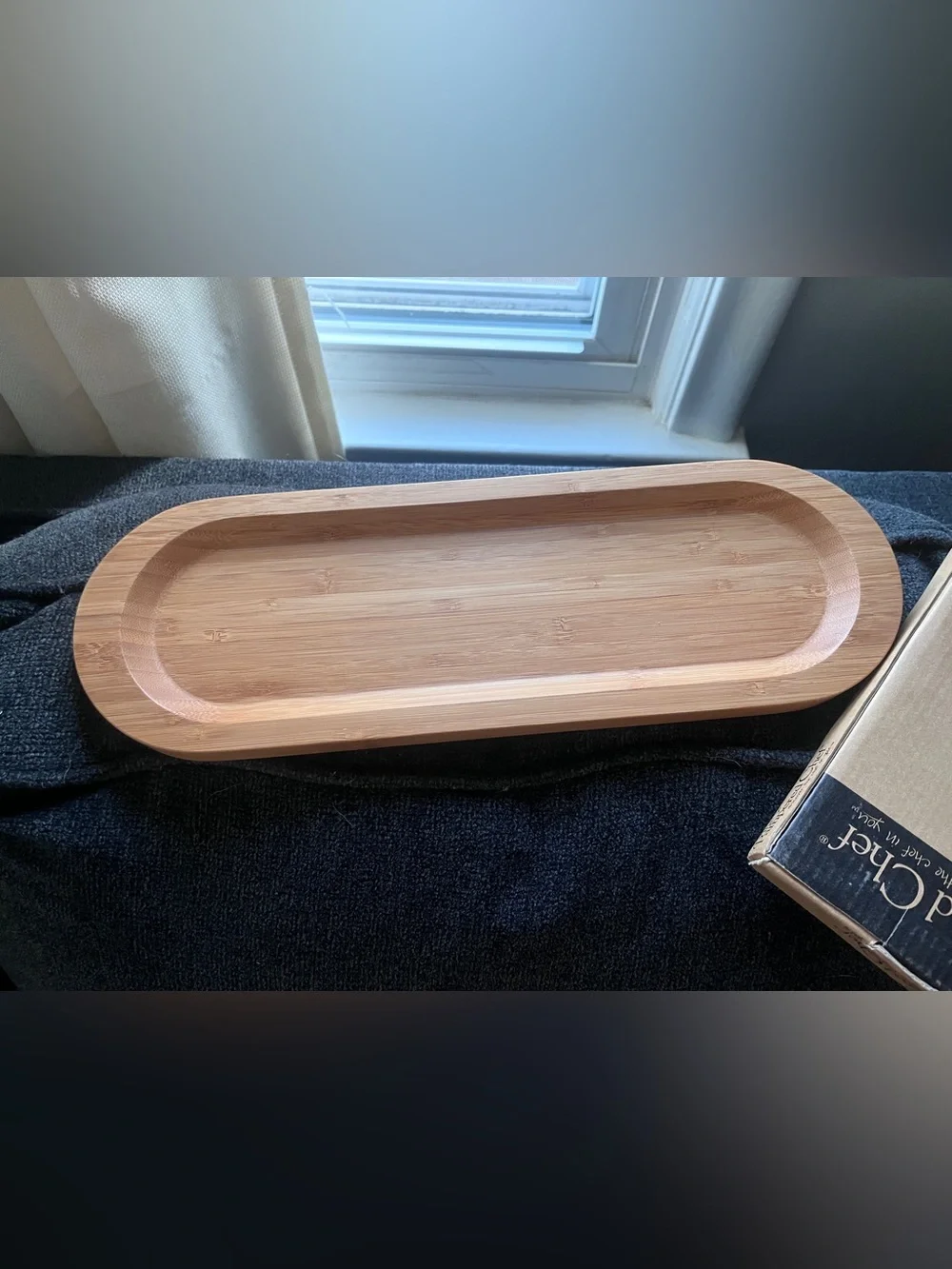 Bamboo Oval Serving Cracker Tray - Natural - Pampered Che